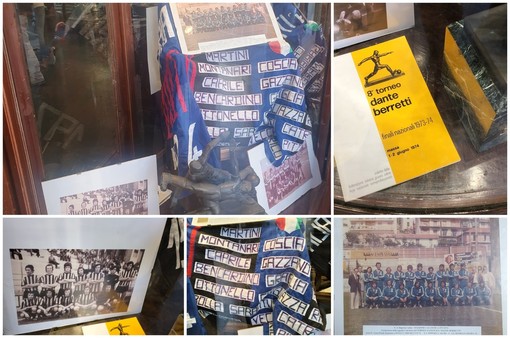 Imperia calcio, in piazza Dante esposta la Coppa scudetto del 1974