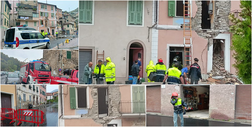 Crolla una palazzina a Soldano, inquilini feriti (foto e video)