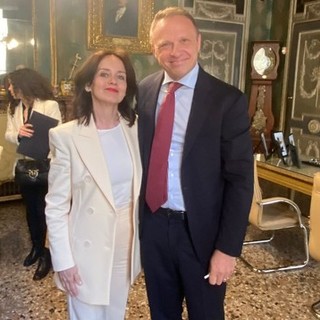 Federica Barbero col ministro all'Agricoltura Francesco Lollobrigida