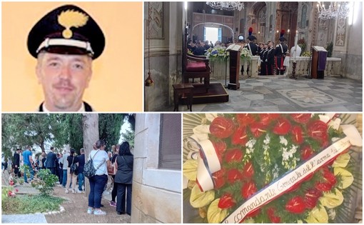 Tenente dei carabinieri morto, in centinaia al funerale di Diego Bonavera