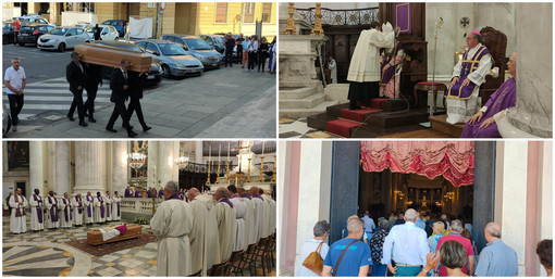 Imperia, monsignor Borghetti ai funerali di don Teo: “Il tuo cuore era quello di un bambino, sempre impegnato per gli altri&quot; (foto)