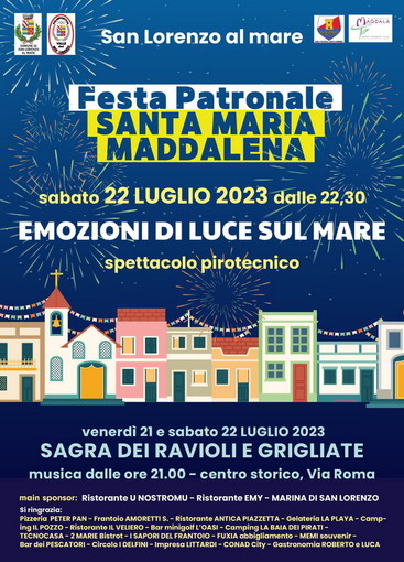 San Lorenzo al Mare: due giorni di festa in occasione della festa patronale di Santa Maria Maddalena.