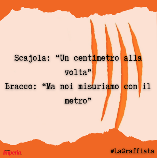 LA GRAFFIATA. Scajola: &quot;Un centimetro alla volta&quot;. Bracco: &quot;Ma noi misuriamo con il metro&quot;