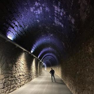 Ciclabile, prove tecniche di illuminazione tra la vecchia stazione di Oneglia e la Galeazza