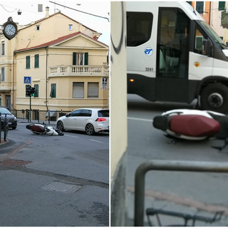 Auto tampona scooter a Porto Maurizio, donna in ospedale