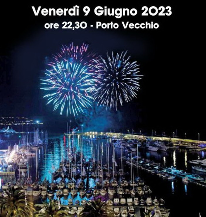 Spettacolo pirotecnico sul porto di Sanremo in occasione della partenza della 70° competizione velica ‘Rolex Giraglia’