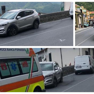 Pornassio, Statale 28 presa d'assalto dai tir: ennesimo incidente (foto)