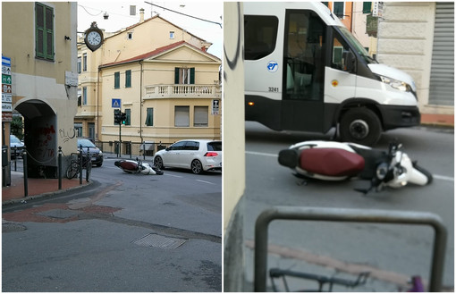 Auto tampona scooter a Porto Maurizio, donna in ospedale