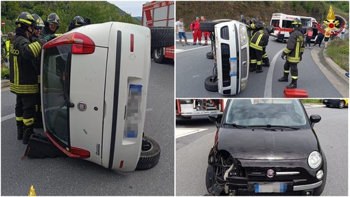 Incidente a Pieve di Teco, due feriti nello schianto tra due auto