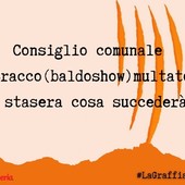 LA GRAFFIATA. Consiglio comunale, Bracco (baldoshow) multato. E stasera cosa accadrà?