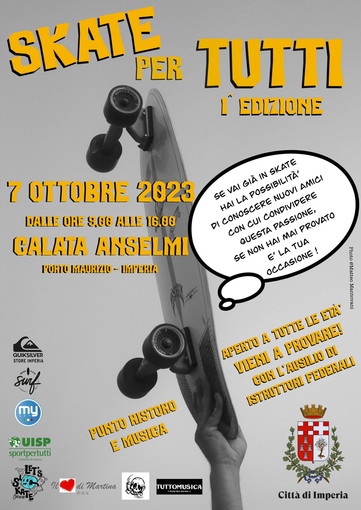 Imperia: con l'evento 'Skate per tutti' un'intera giornata dedicata allo Skateboard