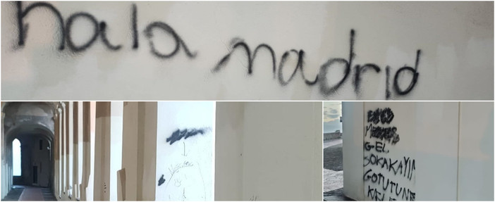 Ancora vandali al Parasio: Logge di Santa Chiara imbrattate con scritte (foto)