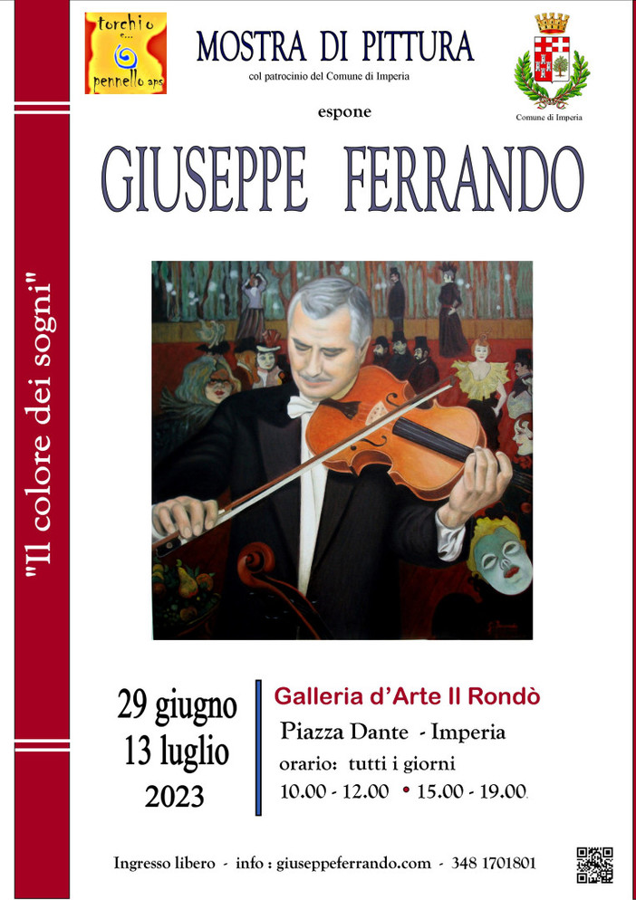 Imperia: alla Galleria 'Il Rondò'  la mostra di pittura dell’artista loanese Giuseppe Ferrando