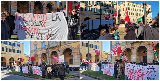 Manifestazione e sciopero: studenti in piazza Dante a Imperia