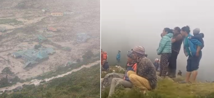 Un’alluvione ha spazzato via il villaggio di Thame in Nepal