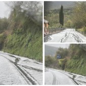 Clima impazzito, a Ville San Pietro arriva la neve di metà aprile (foto)