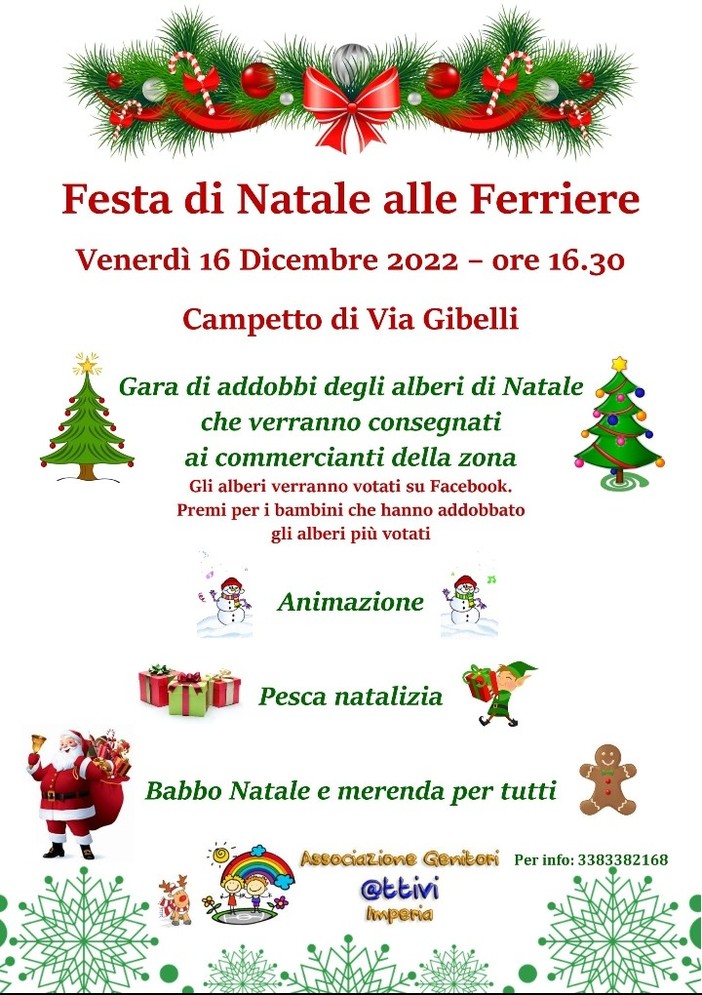 Imperia: venerdì prossimo ritorna la festa di Natale nel campetto di Via Gibelli