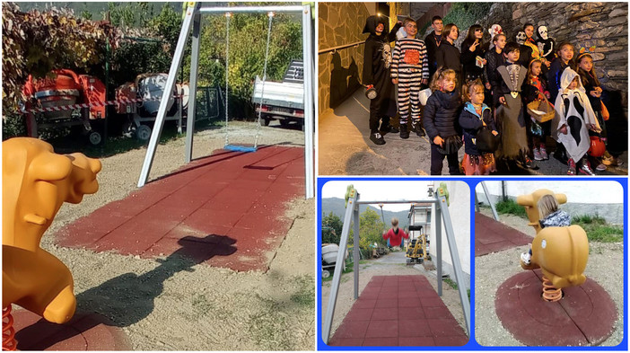 Borghetto d'Arroscia: ad halloween inaugurato il nuovo parco giochi per i bimbi, &quot;Un'opera per il futuro dei nostri borghi&quot;