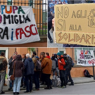 Davanti al Tribunale a Imperia presidio a sostegno di Upupa Ventimiglia (foto)