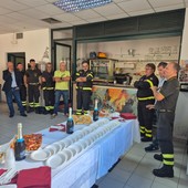 Imperia, vanno in pensione i vigili del fuoco Alessandro Belmonti, Vittorio Alassio e Massimo Lotti