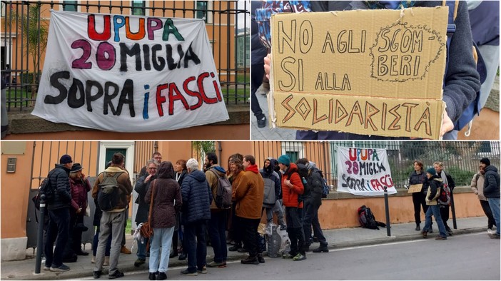 Davanti al Tribunale a Imperia presidio a sostegno di Upupa Ventimiglia (foto)