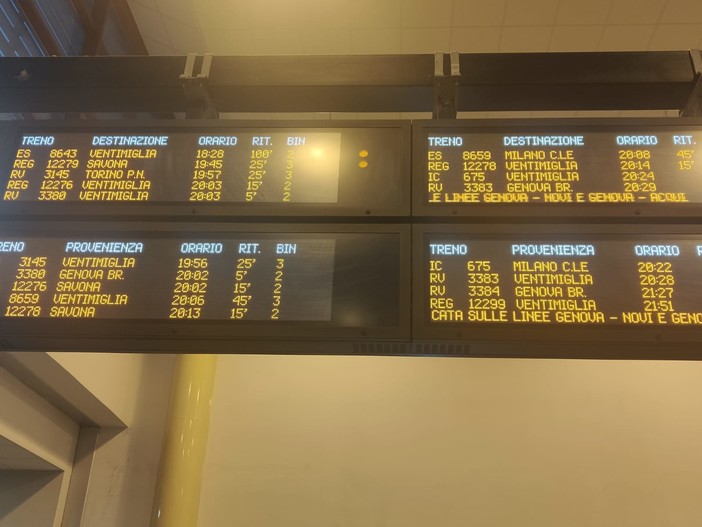 Treni, Liguria: sciopero personale circolazione