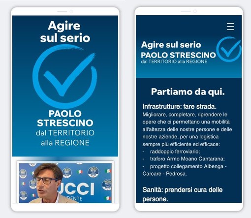 Elezioni regionali,: online il sito di Paolo Strescino, candidato al Consiglio per Fdi