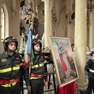 Imperia: con una folta partecipazione, celebrata la Santa patrona dei Vigili del Fuoco Santa Barbara (foto)