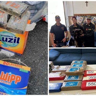 Ventimiglia: droga nei fustini del detersivo, sequestrati 50 kg di cocaina al confine