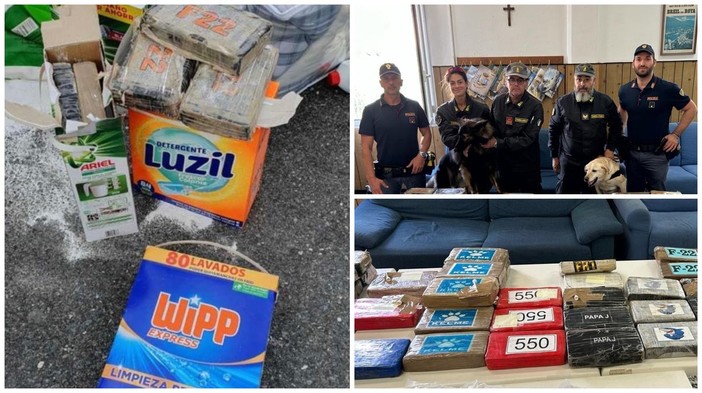 Ventimiglia: droga nei fustini del detersivo, sequestrati 50 kg di cocaina al confine