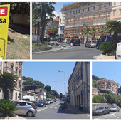 Lavori in piazza Calvi e lunghe code di auto tra capo Berta e Imperia (foto)