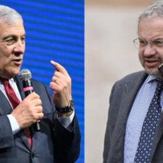 Tajani: &quot;Qualche ignorante si prende gioco della bandiera Ue&quot;. Borghi: &quot;Può anche tenerla come coperta&quot;