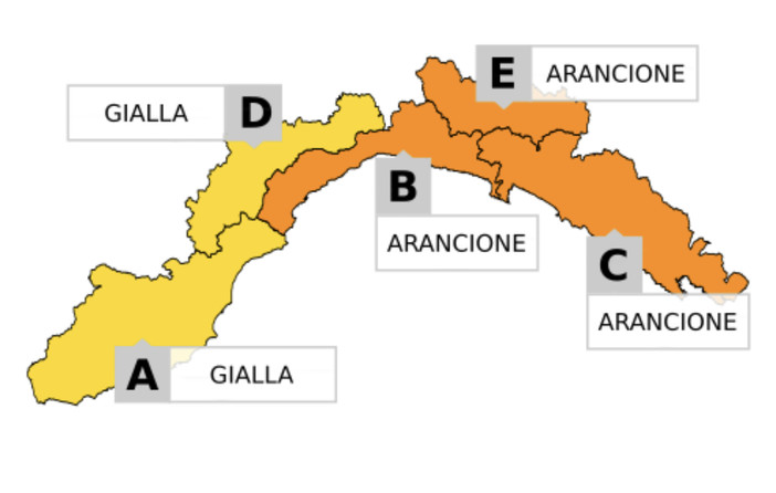 Maltempo: dalle 21 scatta l'allerta gialla per temporali in provincia di Imperia